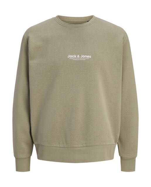 Sudadera de hombre con cuello redondo y logo frontal