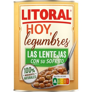 LITORAL Today lentils with their sofrito gluten-free tin 425 g