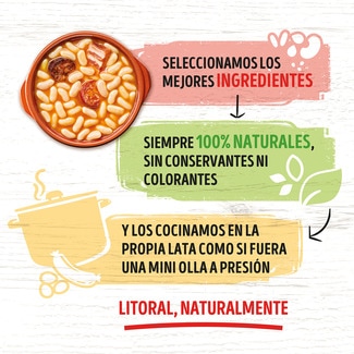 Fabada asturiana -30% sal y grasa sin gluten lata 420 g - Litoral