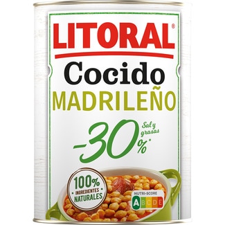 LITORAL Madrid-style stew 30% less salt and fat with olive oil gluten-free tin 425 g