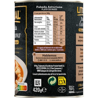 Fabada receta selecta sin gluten bote 420 g - Litoral