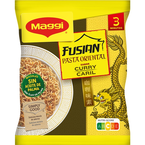 Asiatische Nudeln Fusian Noodles Currygeschmack Tütchen 70 g