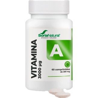 Soria Natural Vitamina A 250MG embalagem 60 comprimidos