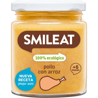 SMILEAT tarrito de pollo con arroz 100% ecológico sin gluten desde 6 meses envase 230 g
