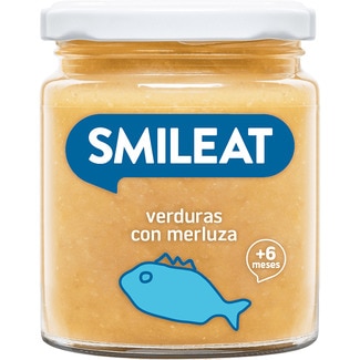 SMILEAT tarrito de verduras con merluza sin gluten desde 6 meses 230 g