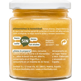 Tarrito de verduras con quinoa 100% ecológico sin gluten desde 6 meses envase 230 g - Smileat