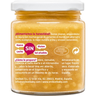 Cachitos tarritos de lenteja roja con quinoa 100% ecológico y sin gluten desde 10 meses envase 230 g - Smileat