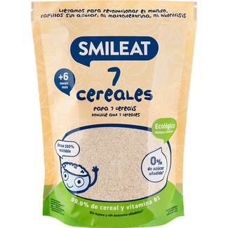 SMILEAT papilla 7 cereales ecológica desde 6 meses envase 200 g