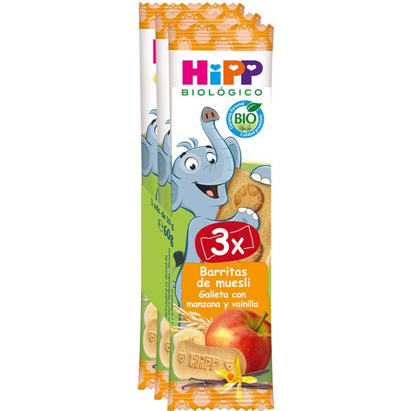 Bio-Müsliriegel Keks mit Apfel und Vanille ab 12 Monaten 3x 20 g