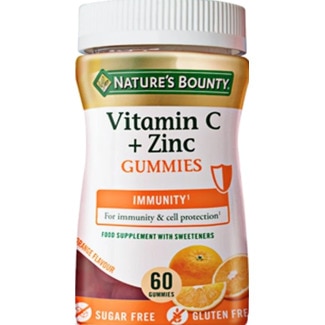 Natures Bounty Gomas Vitamina c + Zinco embalagem 60 cápsulas