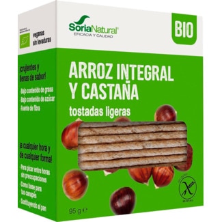 Soria Natural Tostas de Arroz e Castanha Bio embalagem 100 g