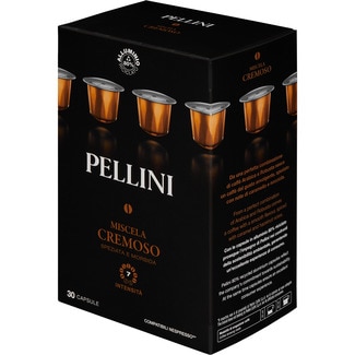 PELLINI café mezcla Cremoso intensidad 7 Karton 30 Kapseln compatibles con máquinas Nespresso