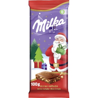 MILKA crunchy chocolate nougat with truffled rice tablet 100 g