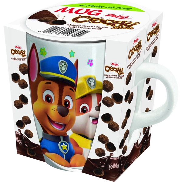 Schokoladenflocken mit Schokoladenmuscheln in Paw Patrol-Tasse Einheit 34 g