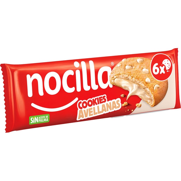 Cookies mit wei0er Nocilla-Füllung ohne Palmöl 6 Stück Paket 120 g