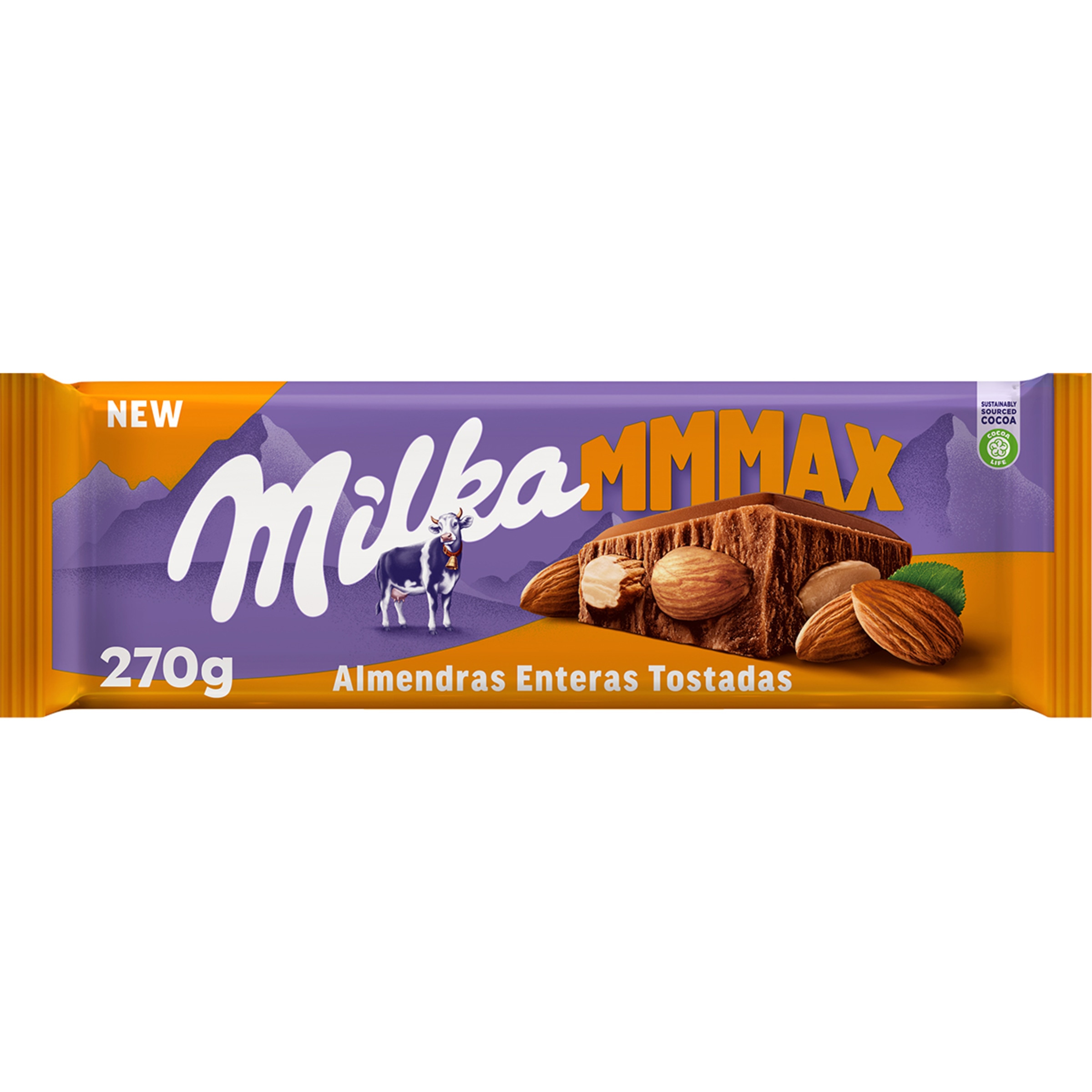 MMMAX chocolate con leche y almendras enteras tostadas