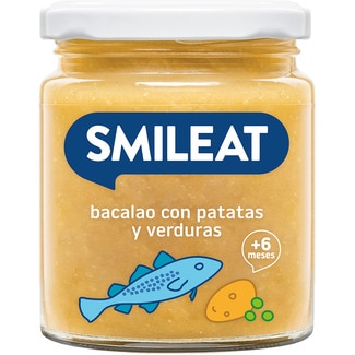 SMILEAT tarrito de bacalao con patatas y verduras desde 6 meses envase 230 g