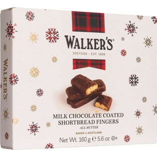WALKERS chocolate covered butter biscuit fingers case 160 g
