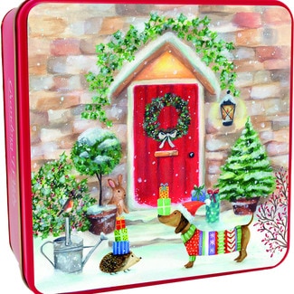 GRANDMA WILD'S butter biscuits with chocolate and orange sparks in tin 200 g