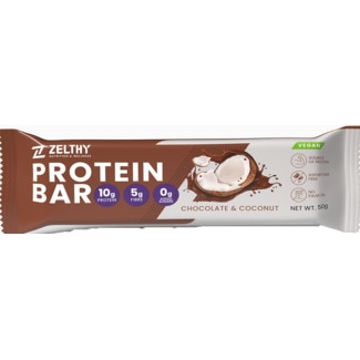 Zelthy Barra Proteica Chocolate e Coco embalagem 50 g