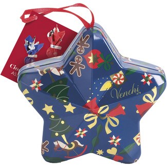 VENCHI assorted chocolate kites for hanging on the tree in a metallic star-shaped box 37 g
