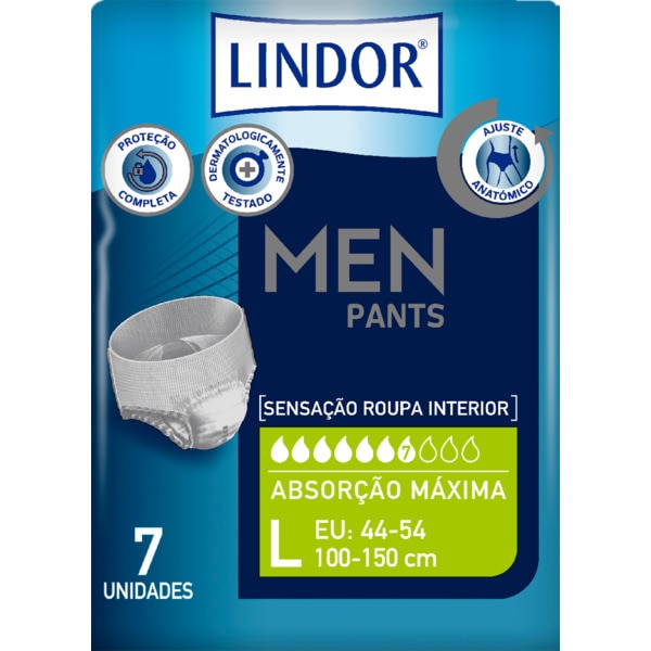 Fraldas para Adultos Homem Tamanho L embalagem 7 unidades