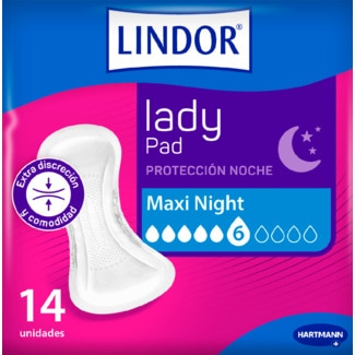 Lindor Lady Fraldas para Adultos Mulher Maxi Noite embalagem 14 unidades