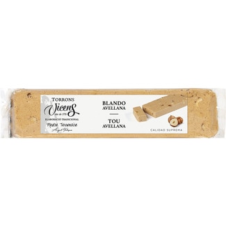 VICENS weicher Turrón aus Haselnuss traditionelle Herstellung Maestro Turronero Premiumqualität Tafel 300 g