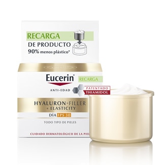 EUCERIN Tagescreme Nachfüllpackung SPF30 Hyaluron Filler Elasticity für alle Hauttypen Behälter 50 ml