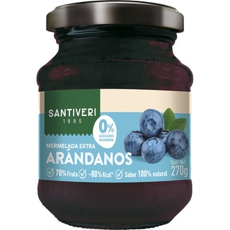 SANTIVERI Blaubeermarmelade extra 0% Zuckerzusatz Flacon 270 g