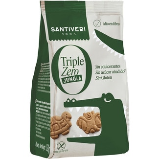 SANTIVERI Triple Zero Jungle biscuits gluten-free, no added sugar or sweeteners container 120 g