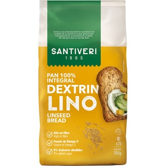 SANTIVERI dextrininertes Vollkornröstbrot mit Leinsamen Behälter 300 g