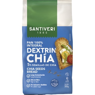 SANTIVERI dextriniertes Rösbrot 100% Vollkorn mit Chiasamen Behälter 300 g