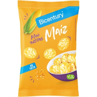 BICENTURY mini tortitas de maíz sin gluten bolsa 65 g