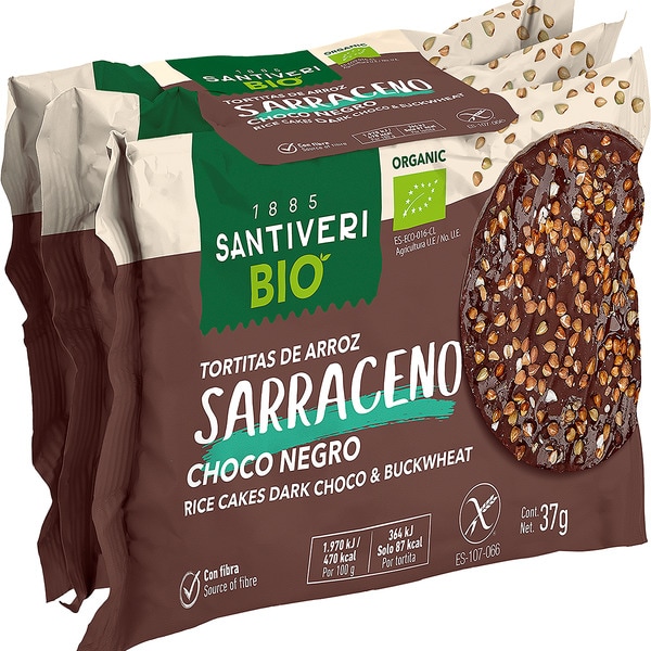 Bio Organic Bio-Buchweizentörtchen mit Zartbitterschokolade glutenfrei Behälter 37 g