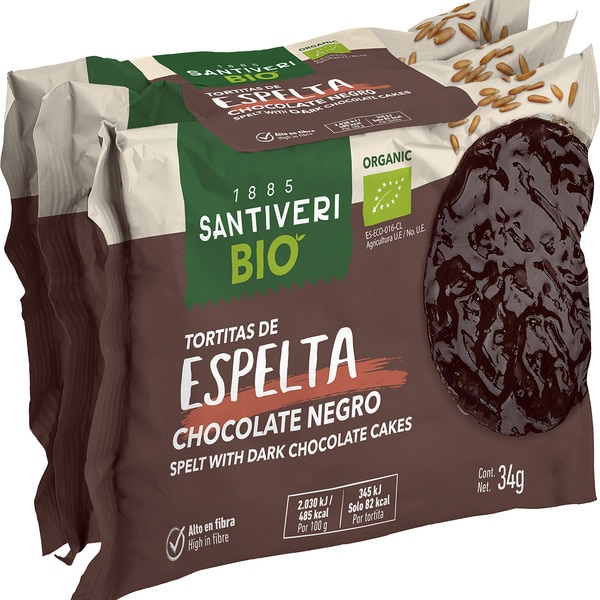 Organic Bio ökologische Dinkelcracker mit dunkler Schokolade Behälter 102 g