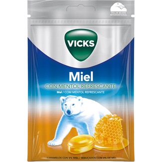 VICKS caramelos de miel con mentol refrescante Tasche 72 g