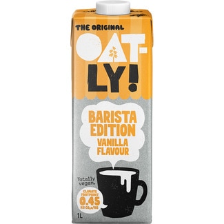OATLY Barista Edition vegan vanilla flavour oat drink carton 1 l