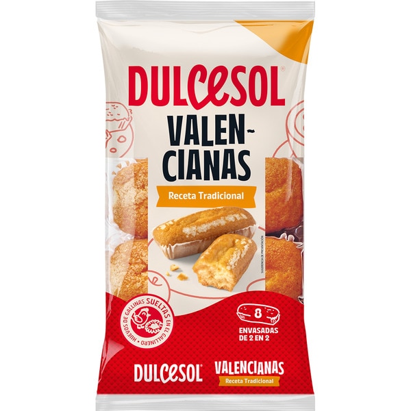 Valencian magdalena cakes traditional recipe 8 cakes in 2 x 2 packs bag 233 g