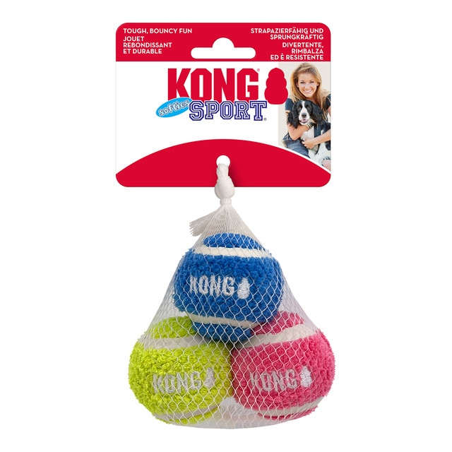 Kong – Juguete Sport Softies 3 Balls para perros Kong. Amarillo