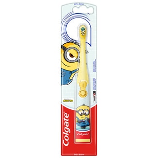 COLGATE cepillo infantil de batería Minions extra suave a partir de 3 años blister 1 unidad