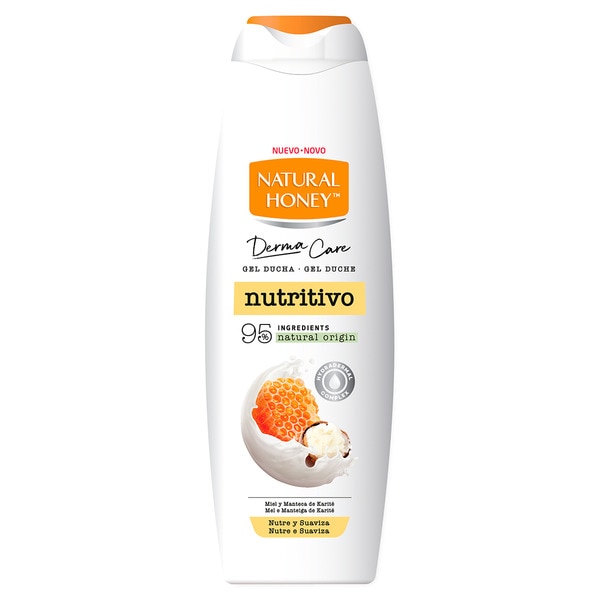 Nourishing SkinCare bath gel with honey, nutrition and care bottle 650 ml