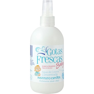 GOTAS FRESCAS Baby agua de colonia concentrada suave y duradera baja en alcohol spray 250 ml