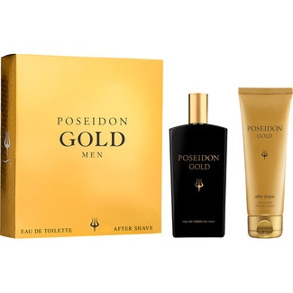 POSEIDON Gold Etui mit Eau de Toilette für Ihn Spray 150 ml + Aftershave Tube 150 ml