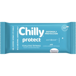 CHILLY toallitas higiene íntima pocket Protect Anti Odor ph 5 paquete 12 unidades