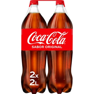 COCA-COLA original cola soft drink 2-pack bottles 2 l
