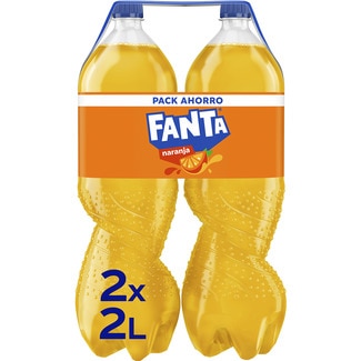 FANTA Orangenerfrischungsgetränk mit Kohlensäure, 2er-Pack Flaschen 2 l