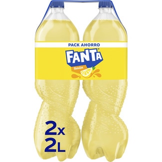 FANTA Sparkling lemon soft drink 2-pack bottles 2 l