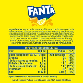 Refresco de limón con gas botella 1,25 l - Fanta