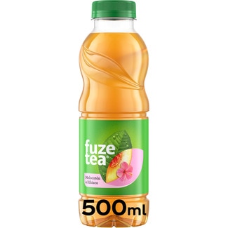 FUZE TEA peach and hibiscus black tea soft drink bottle 50 cl